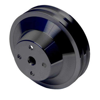 Stealth Black Big Block Chevy Water Pump Pulley 2 Groove Stealth Black Big Block Chevy Water Pump Pulley 2 Groove