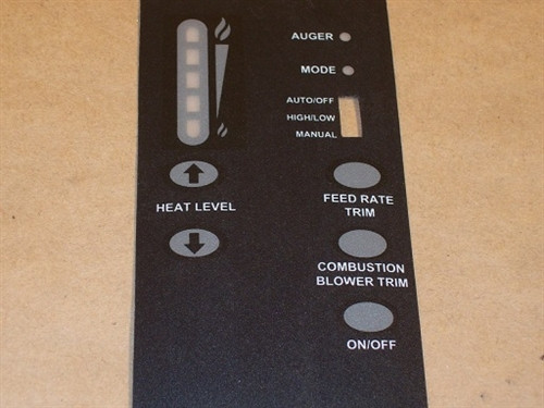 Replacement Control Panel Decal for Enviro Empress FS & Maxx Pellet Stoves