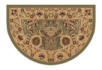 Green & Taupe Kashan Hearth Rug (6143SH) Green & Taupe Kashan Hearth Rug (6143SH)