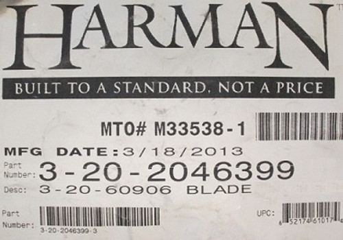 Harman Feed Motor Fan Blade - Single - 3-20-2046399