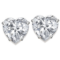 Heart Cut Cubic Zirconia Stud Earrings Mystique of Palm Beach