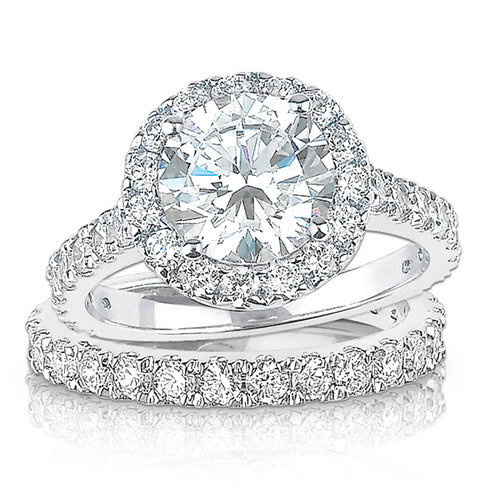 Brenina Round Cubic Zirconia Halo Solitaire Engagement Ring Brenina Round Cubic Zirconia Halo Solitaire Engagement Ring