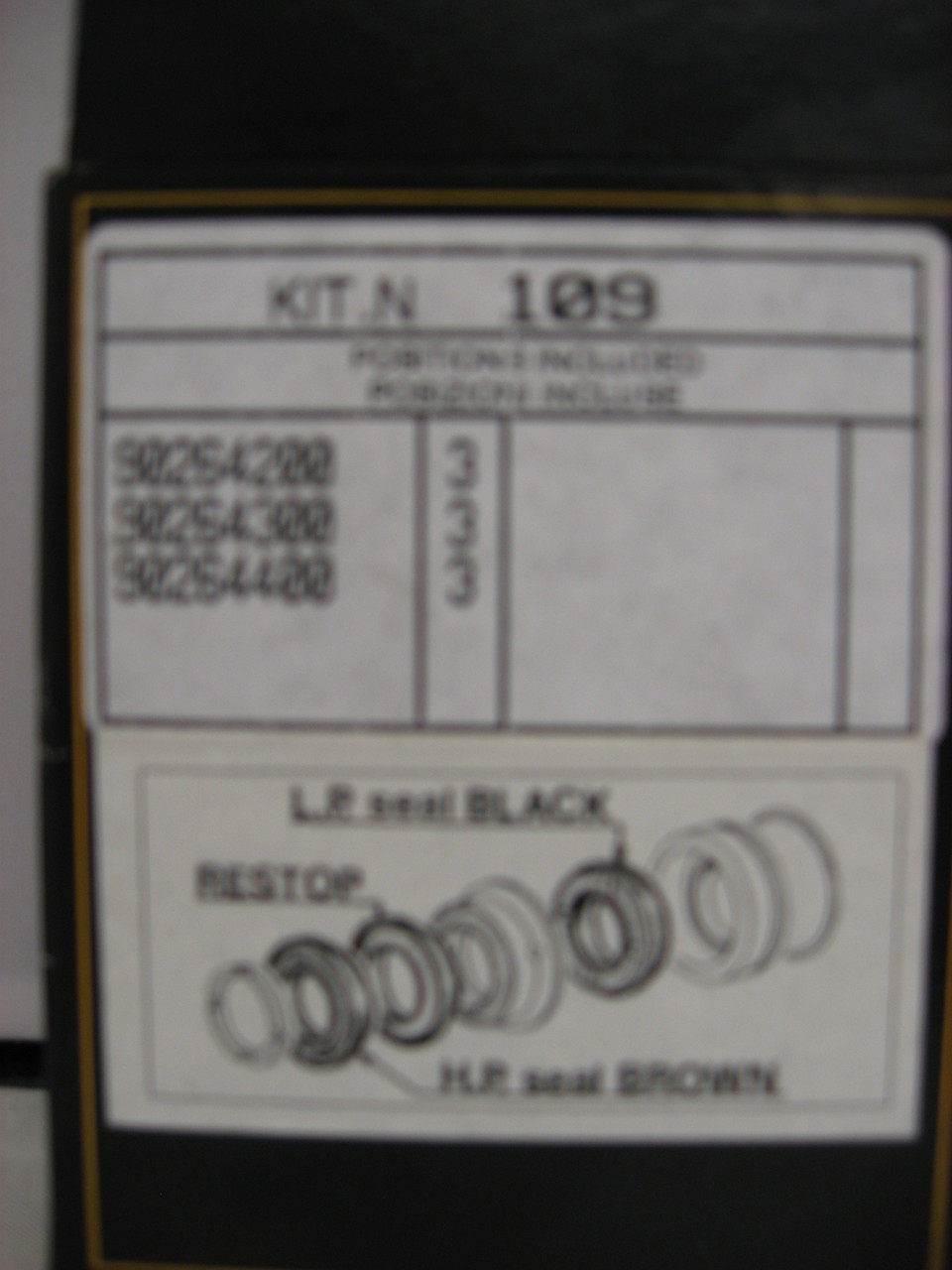 GP General Pump Kit109 Packing Kit for T9281, T5050 Pump *OEM*