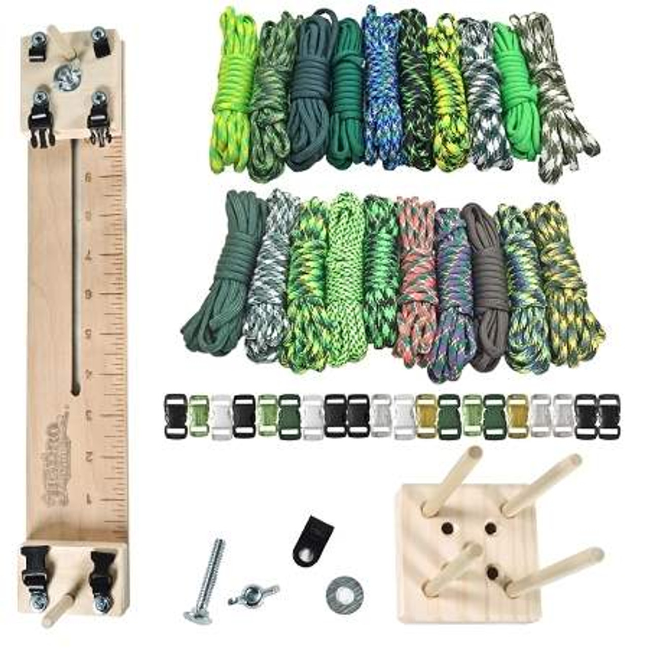 Paracord Combo Crafting Kit with a 10 inch Pocket Pro Jig - Green Giant