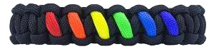Rainbow Solomon paracord bracelet photo tutorial