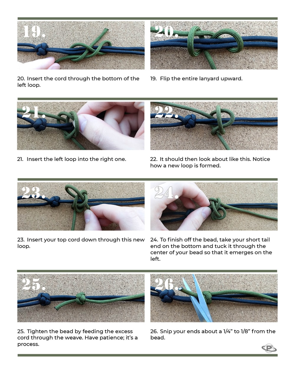 Paracordists MiBSAR ranger beads - how to the tie fixed knot 