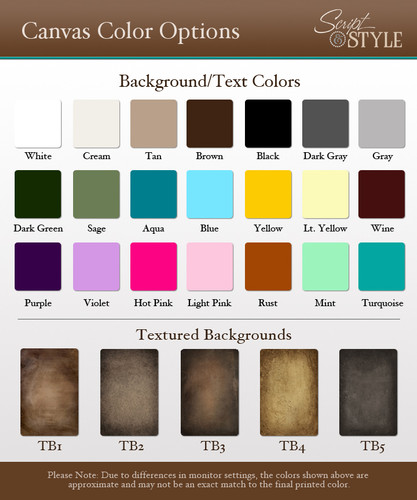 Canvas color options