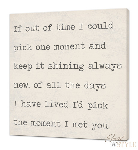 Canvas wall art with quote