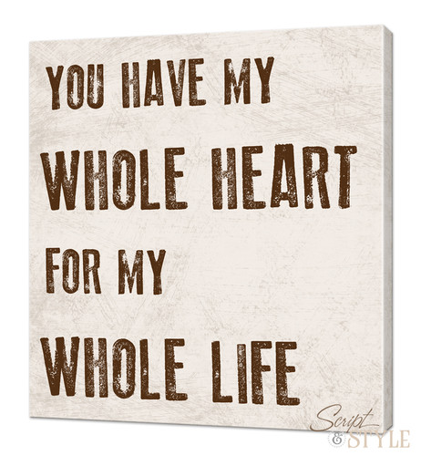 Canvas wall art with quote