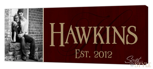 Personalized canvas wall art with photo, Wine
