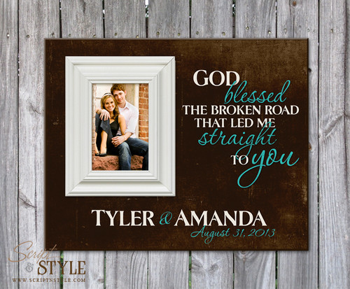 Personalized picture frame, Brown