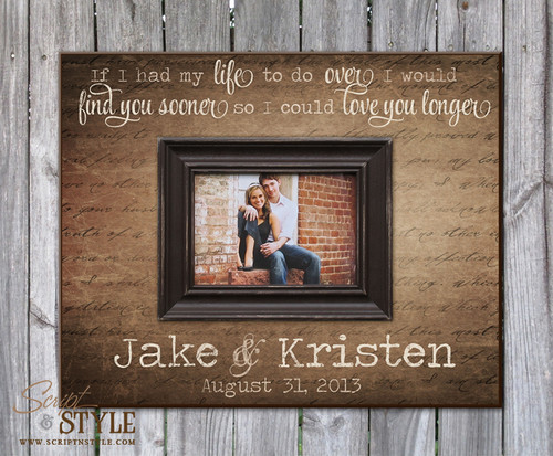 Personalized picture frame, Brown