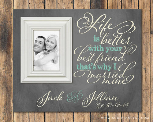 personalized picture frame with quote