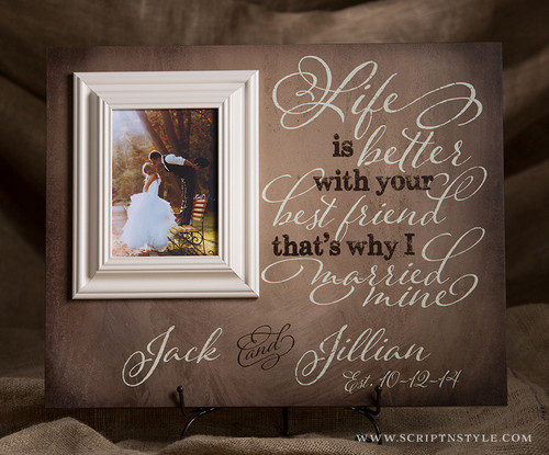 personalized picture frame with quote