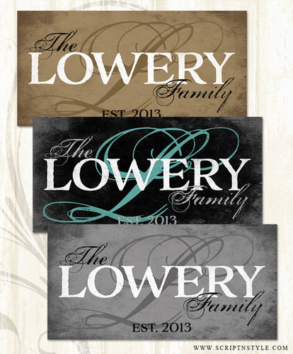 burlap name sign color choices