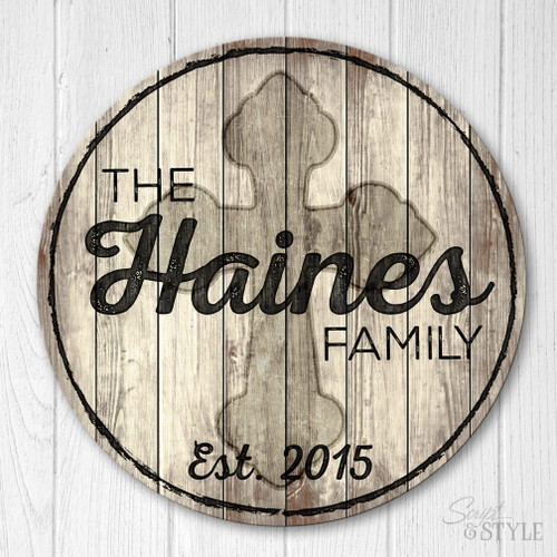 Personalized family established sign