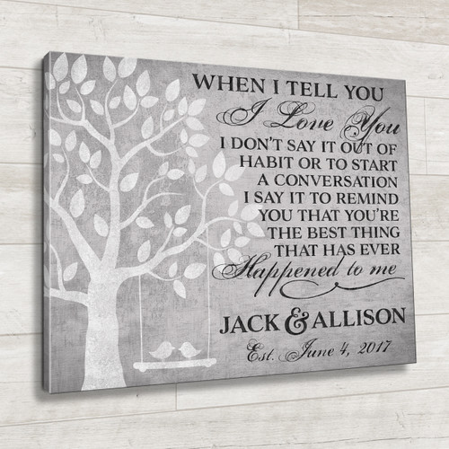 Personalized quote on canvas