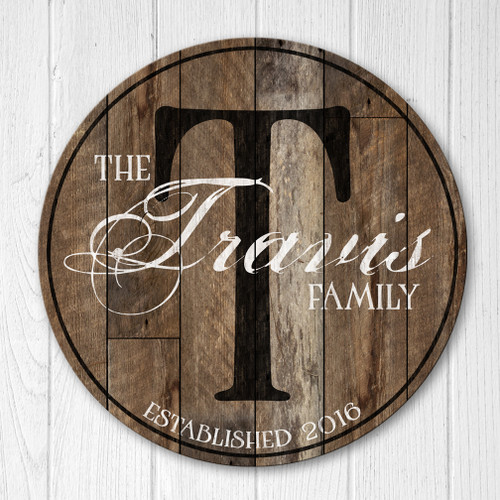 personalized family name sign