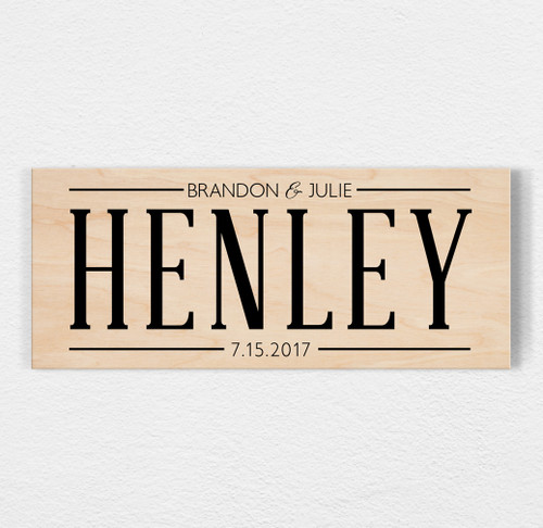 personalized family name sign