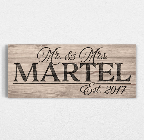 personalized family name sign