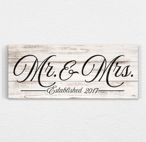 wood wedding sign