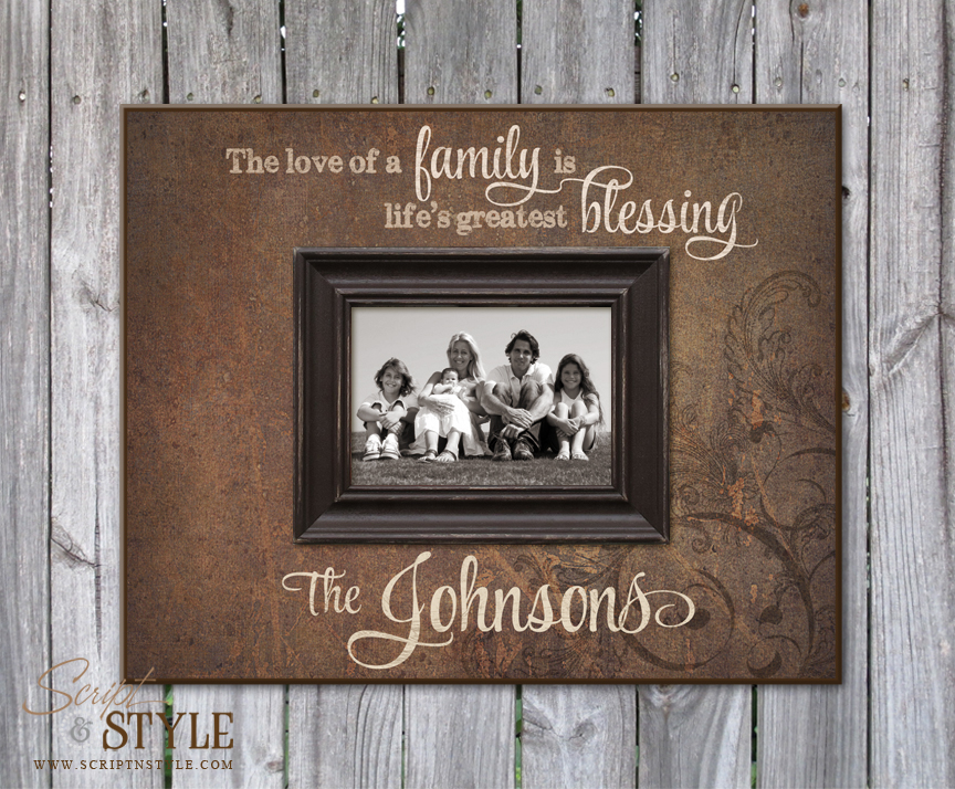 personalized family picture frame