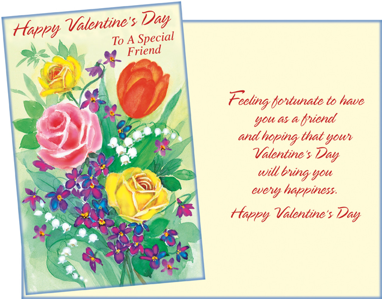 032067 six valentine's day friend cards with envelopes - Stockwell