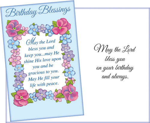 94710 six religious birthday greeting cards with six envelopes ...