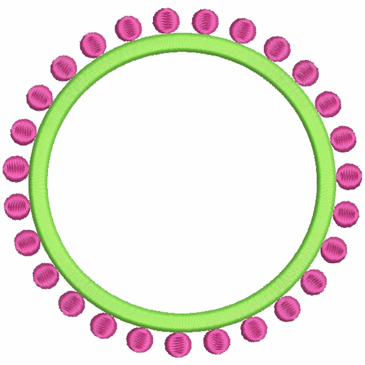 394 Preppy Circle Dots Monogram Or Font Frames Embroidery Designs