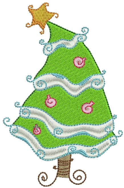 155 whimsy christmas tree machine embroidery designs