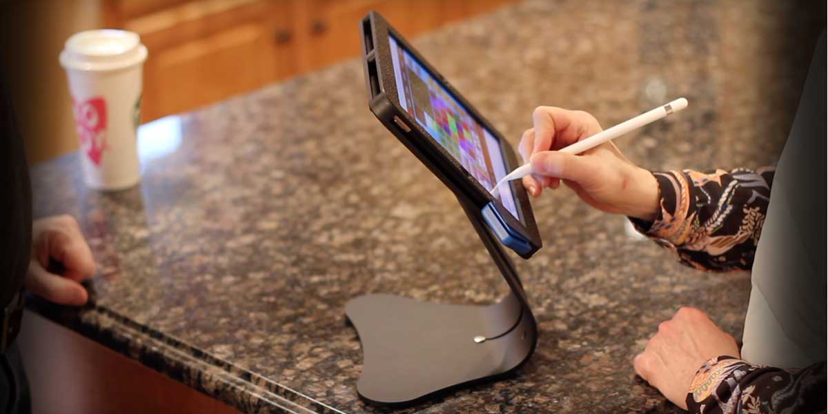 IPad Stands POS Display Mount Enclosures Thought Out Company   Encloz Pos Stand Slider  12630 