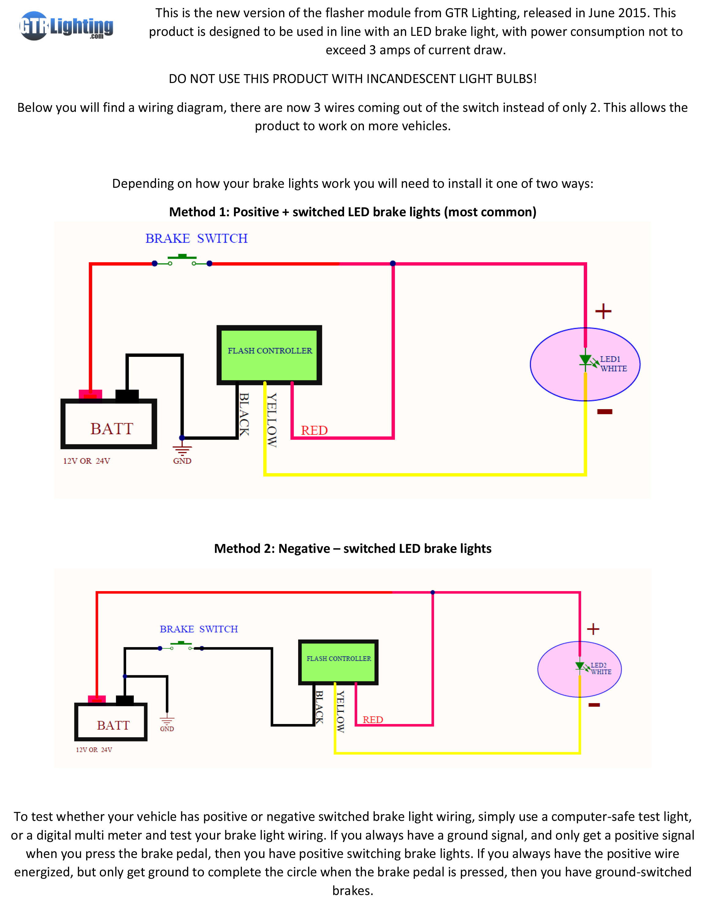 How do I install a 3rd brake light flasher? - GTR Lighting brake lights wiring diagram 