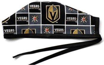 Men's Unlined Surgical Scrub Hat Cap made with Vegas Golden Knights fabric Men's Unlined Surgical Scrub Hat Cap made with Vegas Golden Knights fabric