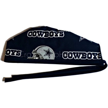 Men's Unlined Surgical Scrub Hat Cap made with Dallas Cowboys Navy fabric Men's Unlined Surgical Scrub Hat Cap made with Dallas Cowboys Navy fabric