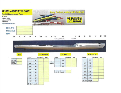 Surf Ski 1X Measurement