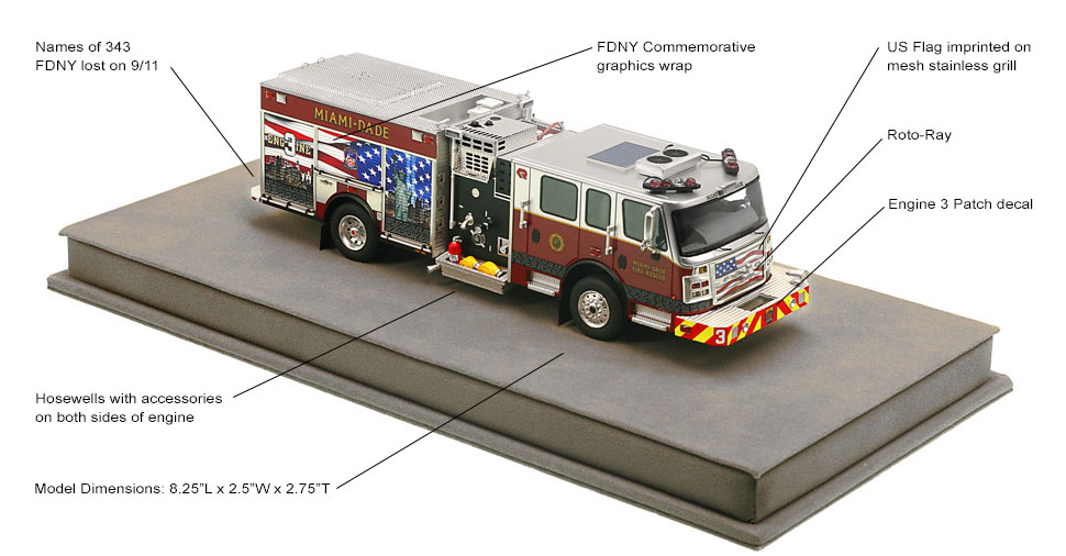 Full specs of Miami-Dade's 9/11 Tribute Engine 3