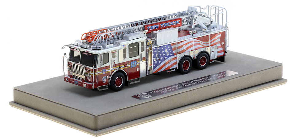 FDNY Ladder 10 includes a fully custom display case