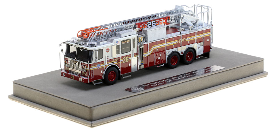 FDNY Ladder 26 includes a fully custom display case