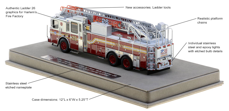 Every detail in authentic to FDNY Ladder 26