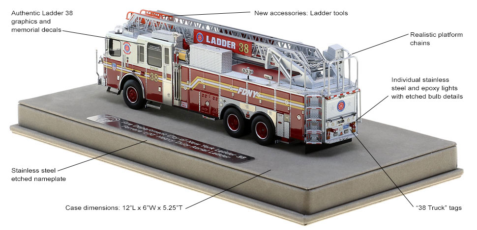 Every detail is unique to FDNY Ladder 38