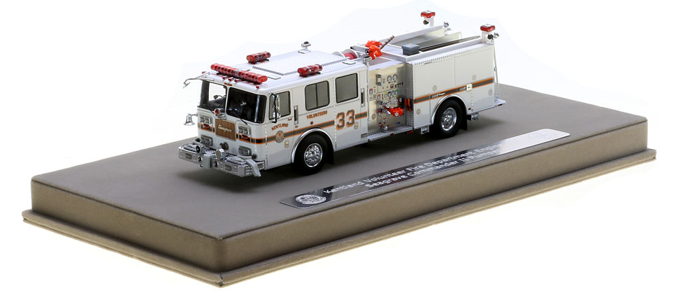 Kentland Engine 331 scale model includes a custom display case