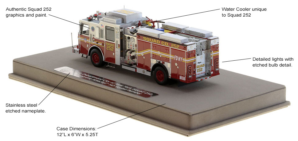 Authentic details to the FDNY Squad 252 rig