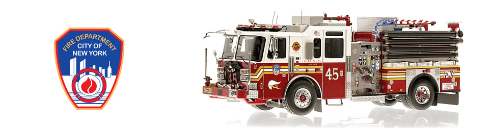 FDNY KME Engine 45 is a museum grade replica. FDNY KME Engine 45 is a museum grade replica.