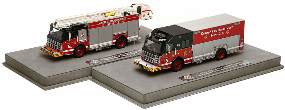 CFD Squad 5 and 5A include a fully custom display case.
