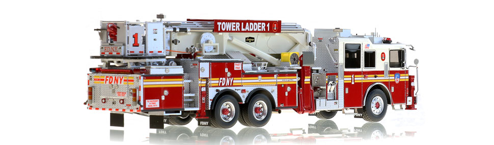 FDNY Tower Ladder 1 features over 785 hand-crafted parts.