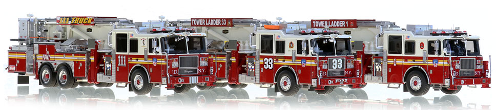 FDNY Tower Ladders 1, 33 anvd 111...for the elite collector