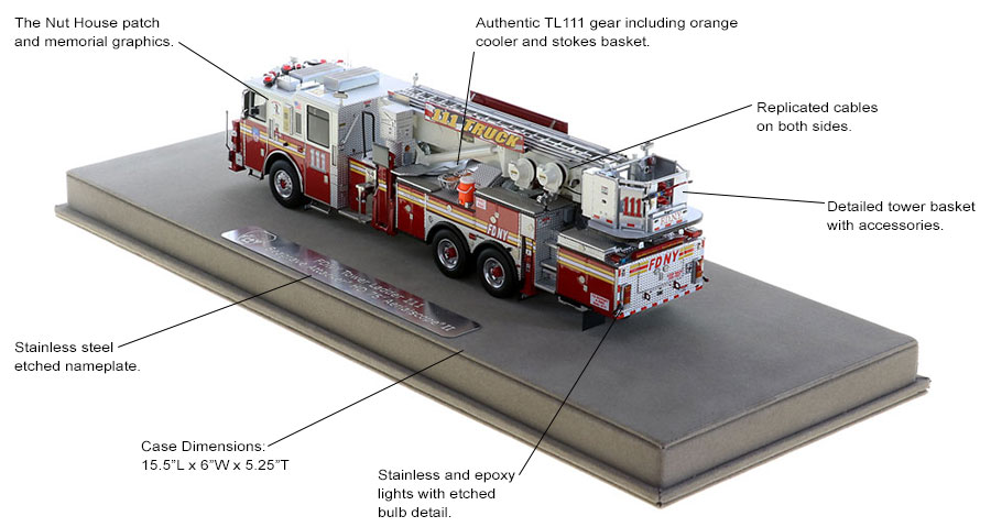 Authentic Tower Ladder 111 configuration and graphics