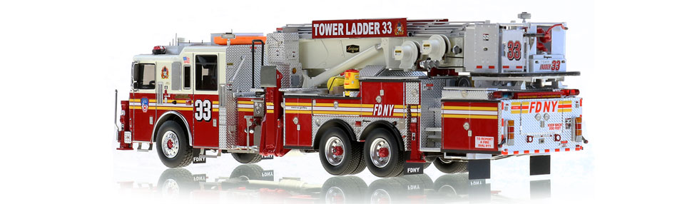 FDNY Tower Ladder 33 features over 785 hand-crafted parts.