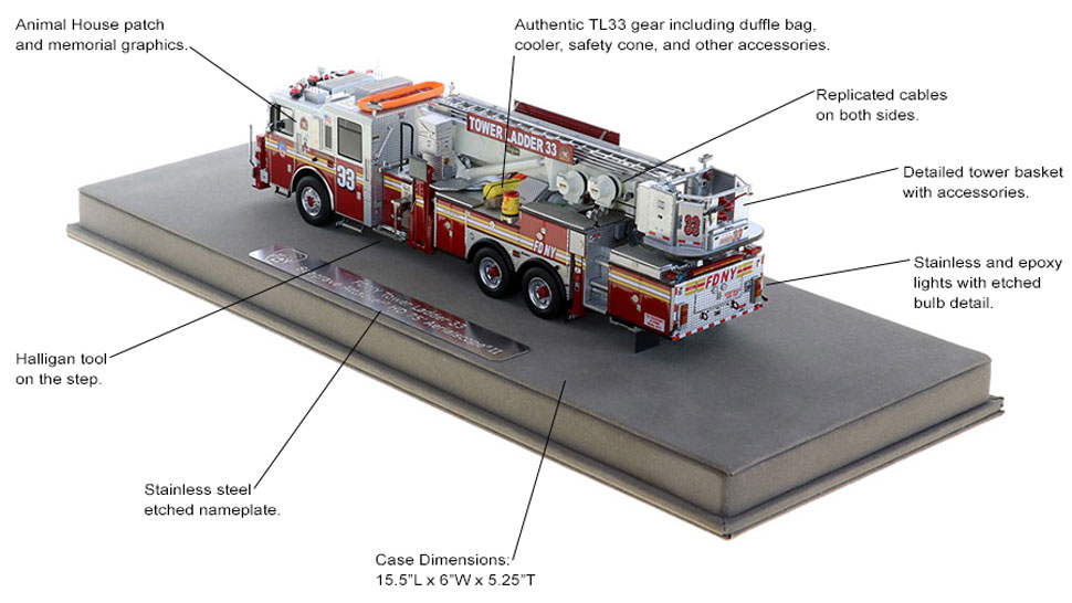 Authentic Tower Ladder 33 configuration and graphics