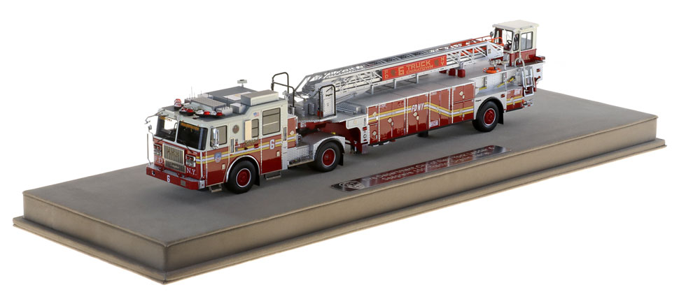 FDNY Ladder 6 scale model includes a custom display case